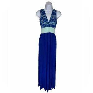NEW Matching Mommy & Me Royal Blue & Lace Maxi Dress